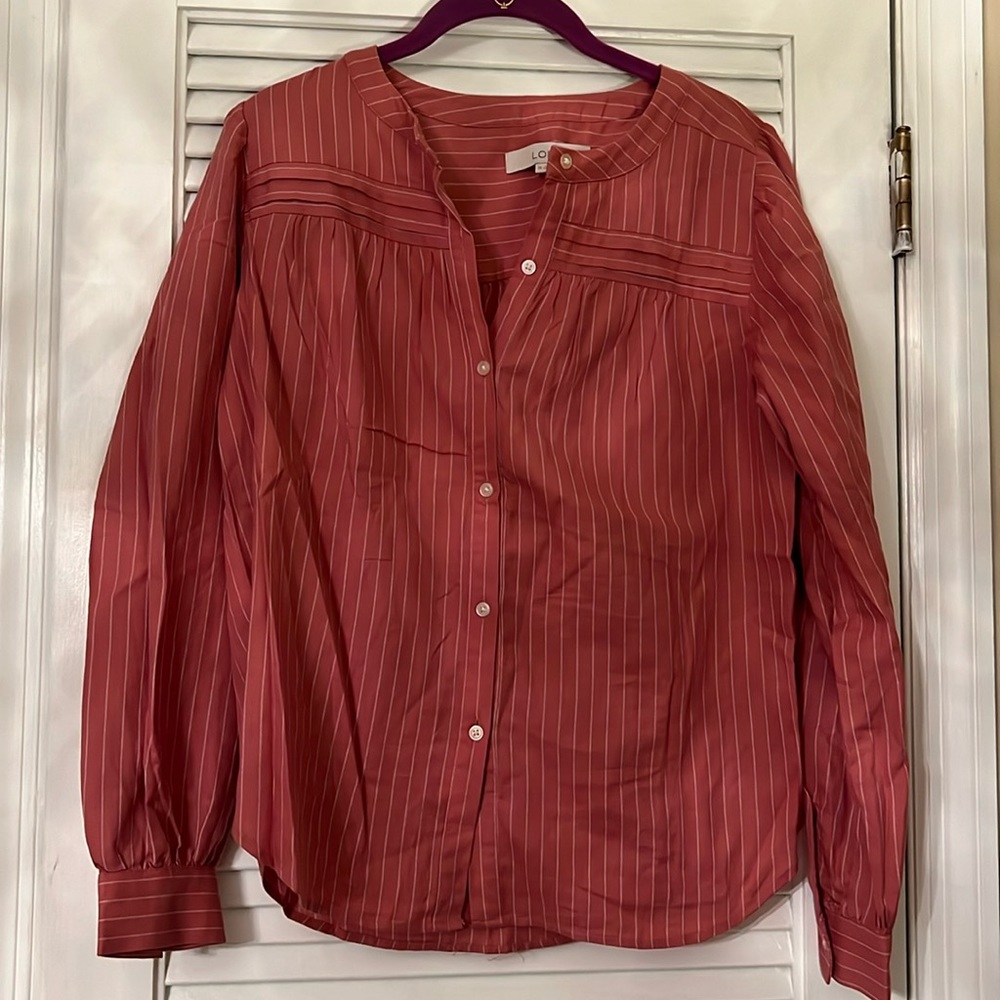 Brand New never worn button down orange blouse